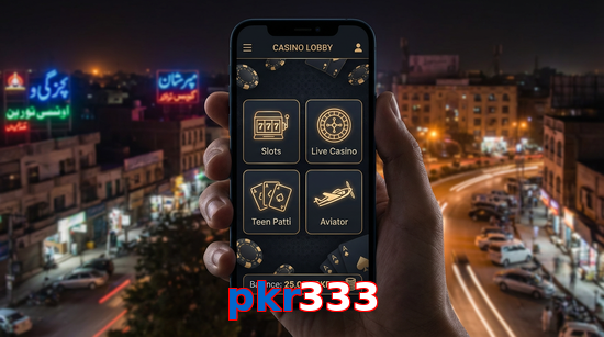 Main screen of Pkr333 app page for PK players