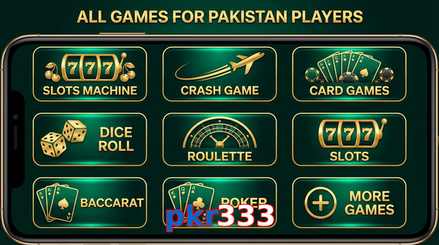 Main screen of Pkr333 games page for PK players